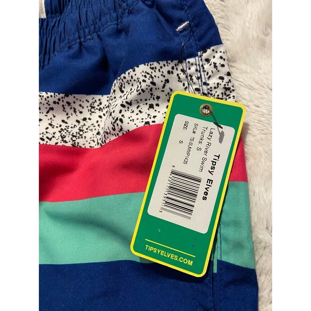 Tipsy Elves Men’s swim shorts men small nwt new with tags brand new lazy river